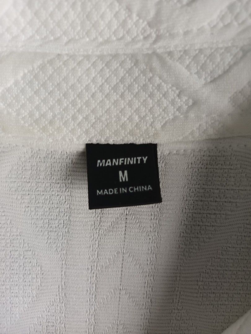 SHEIN White Polo and Shorts (Category: Sets & Coordinates) located in Mandaluyong City. Submitted by satsuhachi (Listing ID 1406660087, Image 3). Description: SHEIN white summer outfit combo with design patterns. Used once. Still in great condition..