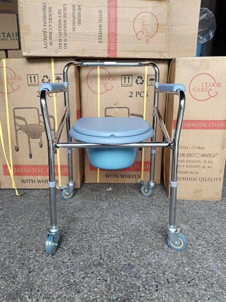 Skeleton commode chair (Category: Wheelchairs) located in Quezon City. Submitted by noblebear_da8751 (Listing ID 1406655182, Image 2). Description: same day delivery via lalamove kindly dm complete details gcash and Bank transfer payment accepted.