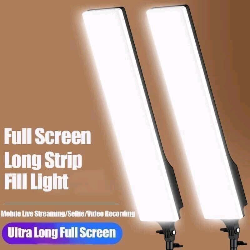 strip fill light w/ stand (Category: Lighting & Studio Equipment) located in Manila. Submitted by asstditems (Listing ID 1406667013, Image 2). Description: LED Lighting Kit with stand and remote RL-100 58CM 950 RL-150 72CM 1100 Same day delivery via Lalamove Location: Manila Mop: Cod/Gcash payment.