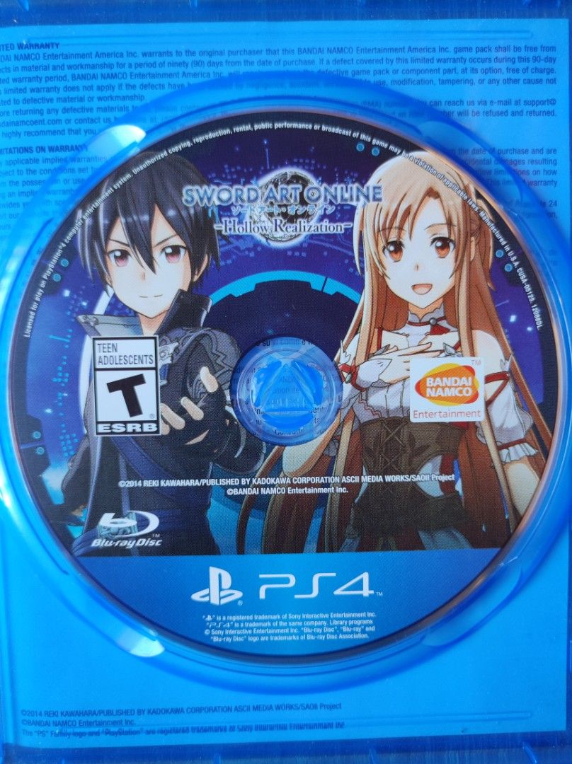 Sword Art Online Hollow Realization Game PS4; PS5 (Category: PlayStation) located in Quezon City. Submitted by theplugresearch (Listing ID 1406674293, Image 3). Description: Sword Art Online Hollow Realization for the PS4 console will work on both the PS4 and PS5. The newer generation PS5 is designed to be fully backward compatible with the older generation PS4. Region Guide: R-ALL GLOBAL = (region-free) SHOULD YOU BUY THIS GAME? - A more traditi