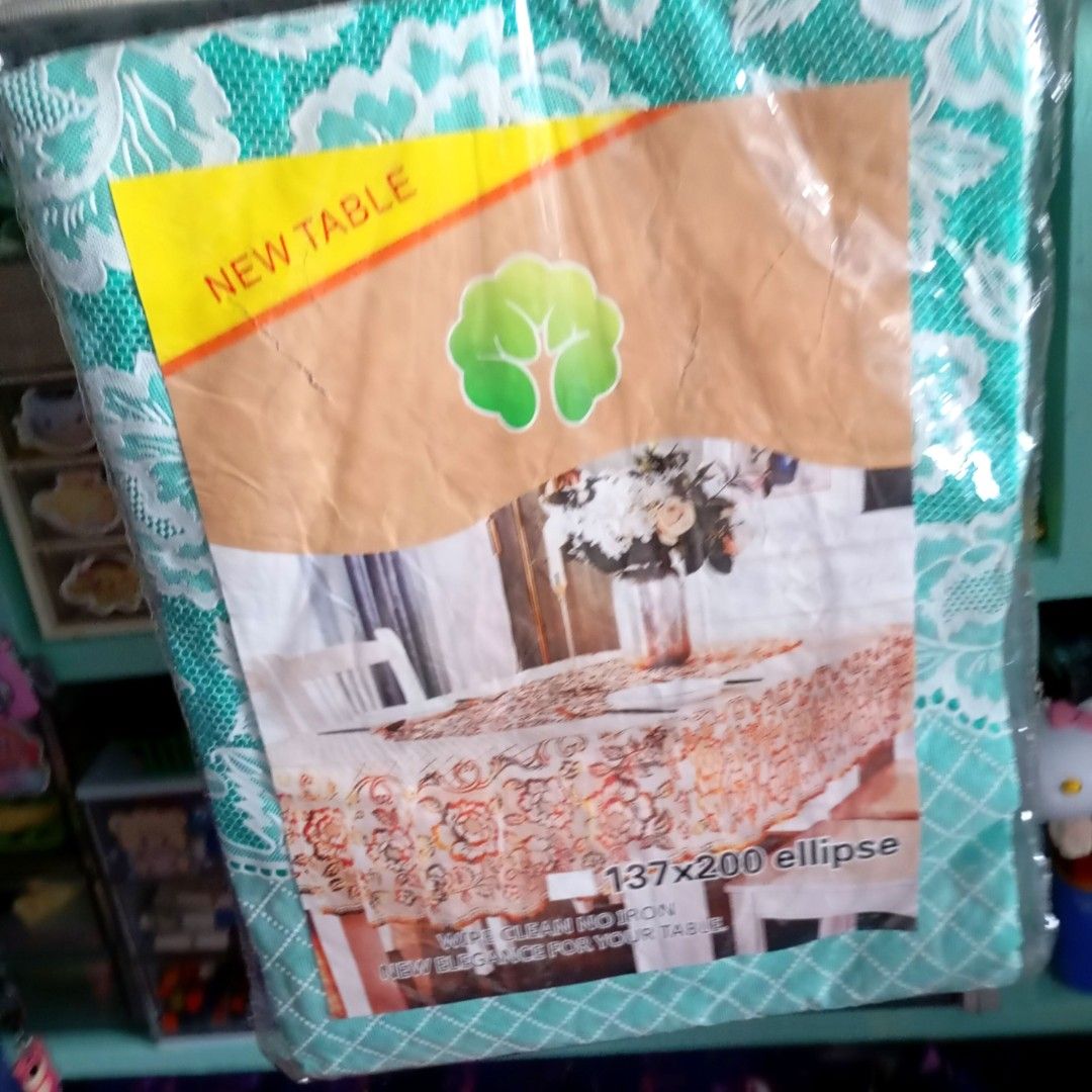 Thick Floral Lace Table cloth - sold each (Category: Table Linen & Textiles) located in Quezon City. Submitted by an.marie (Listing ID 1406726155, Image 1). Description: Teal floral lace tablecloth for ellipse-shaped tables. Size: 137x200cm. Adds elegance to your dining. 📍 Loc: Sauyo, QC Can do same day delivery or any of your prefer courier AVAILABLE AS LONG AS POSTED 🫰.