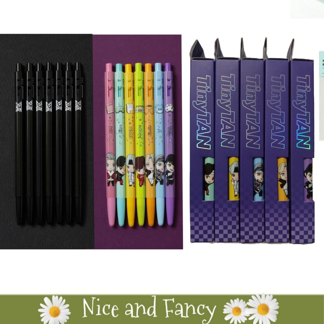 TinyTan x Monami 153 Ball Pen Set (Category: Stationery & School Supplies) located in Quezon City. Submitted by niceandfancy (Listing ID 1406800698, Image 1). Description: ▪︎2 pcs ball pen ▪︎a black ink and a colored pen ▪︎0.5mm.