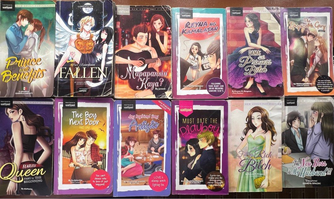 Wattpad Books (40 each, Take All 400) (Category: Storybooks) located in Tuguegarao City. Submitted by aimurmere (Listing ID 1406689308, Image 2). Description: Wattpad Books Worthless (by jonaxx) - ₱50 + sf, separate from the bundle - Take All ₱400 + sf The New Boss Is My Husband?! (by purplenayi) The Filthy, Rich Bitch (by kwento ni jhingness) Dama: The Princess Bitch (by kwento ni jhingness) Fallen Part 1: Exordium (by sunako_nakahara) Prince wi