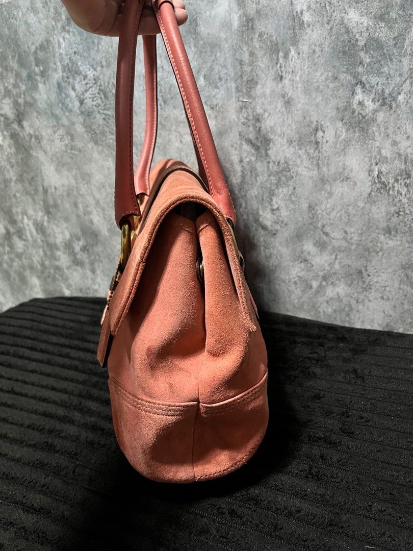 SOLD Y2K Coach Pink Suede Soho Hampton (Category: Luxury Bags & Wallets) located in Makati City. Submitted by bagzandboujee_ (Listing ID 1406644768, Image 2). Description: Vintage Y2K Coach Pink Suede Soho Hampton ♥️ .