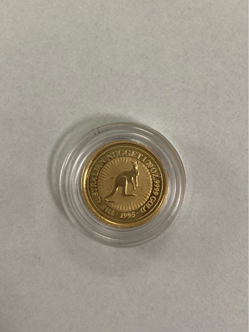 1995年1/20安士澳洲袋鼠金幣！重量4.2分（即是1.57克）！成色999.9黃金