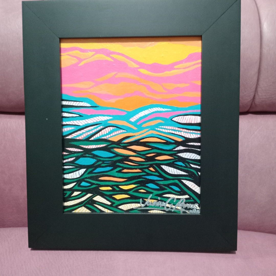 Abstract Framed Art (Category: Art & Prints) located in Quezon City. Submitted by lolahbasyang (Listing ID 1406920995, Image 2). Description: - Unique abstract artwork - Framed presentation - Vibrant colors and intricate patterns - Signed by the artist - Available in black or white frames - Perfect for home or office decor.