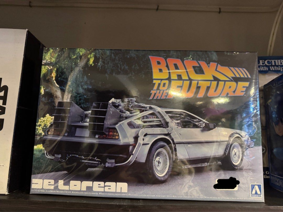 BACK TO THE FUTURE: Delorean Model Kit (AOSHIMA) (Category: Vehicle & Diecast Models) located in Davao. Submitted by capsuleplanetph (Listing ID 1406990007, Image 1). Description: 🚗⚡️⏳FAST BREAK!! BACK TO THE FUTURE DELOREAN (AOSHIMA) MODEL KIT🚗⚡⏳ • Aoshima’s high-quality model kit of the iconic DeLorean time machine! A must-have for collectors and BTTF fans. • Condition: BRAND NEW - MISB (Mint In Sealed Box) NEVER BEEN OPENED. • ✨ Highlights: 