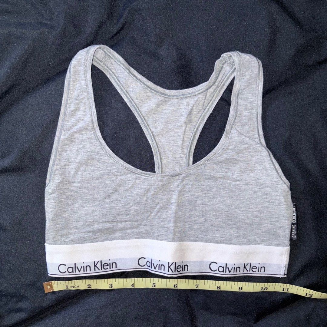 Calvin Klein x Opening Ceremony gray bralette (Category: Undergarments & Loungewear) located in Quezon City. Submitted by yo.ri (Listing ID 1406834049, Image 2). Description: Excellent condition, like new Proceeds will be donated to Cat Cares – Camarines Norte & other cat rescuers 🐈🥰.