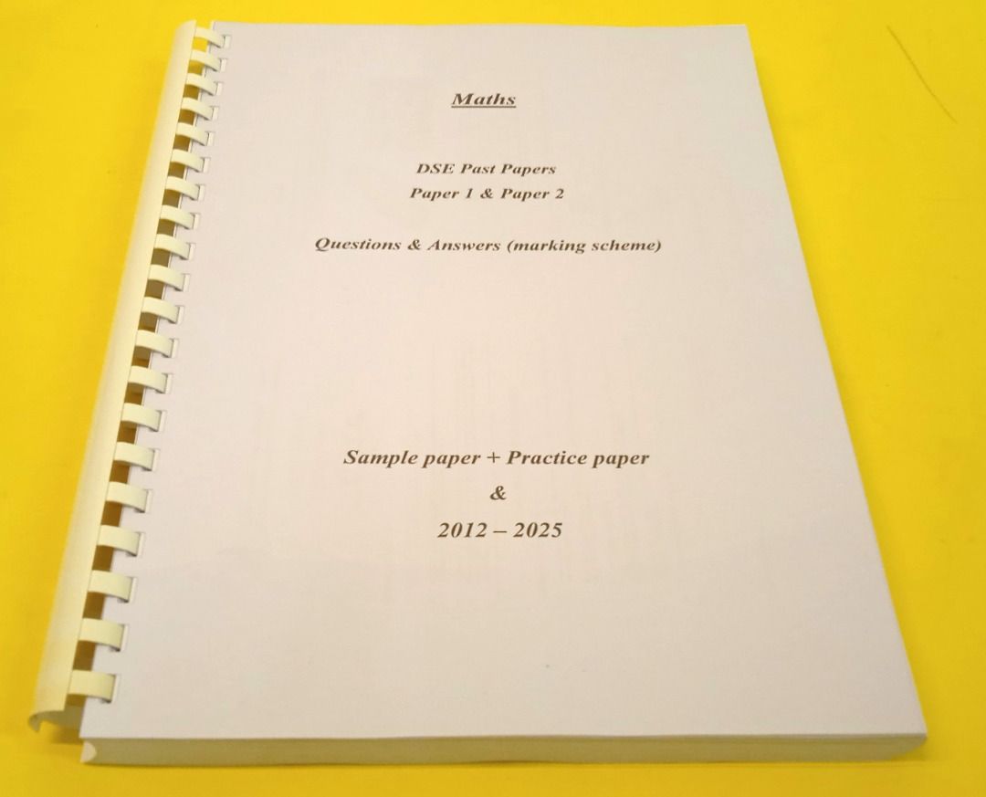 DSE Maths Past Paper Qs & Ans (sp, pp, 2012–2025) 2026最新版 // 還有中、英文版 ...