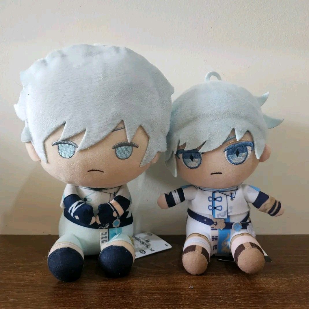 Genshin Impact Chongyun plush set (Category: Plushies & Soft Toys) located in Manila. Submitted by _friendshine (Listing ID 1406934998, Image 1). Description: original with tag bandpresto and gigo prize rfs: need space mop: gcash,bpi mod: lalamove, jnt, meet-up dlsu taft.