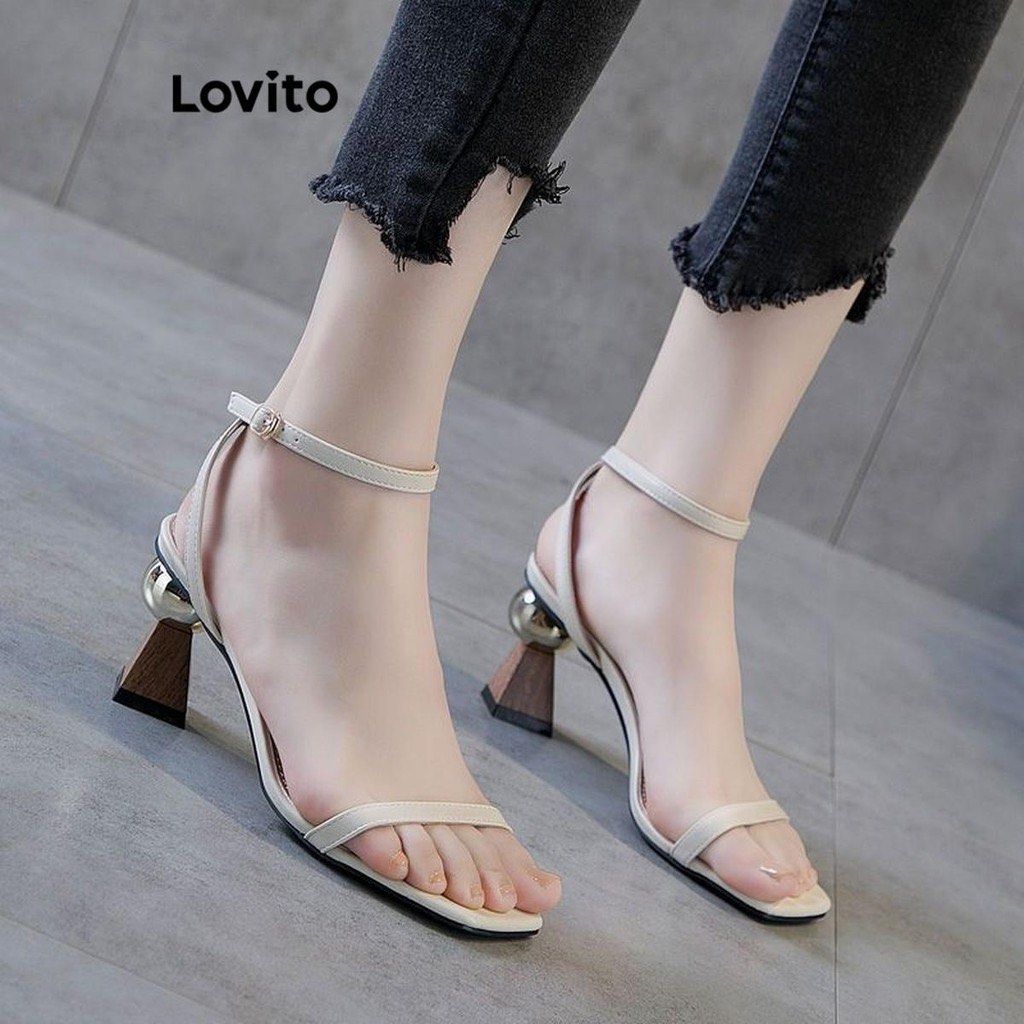 Lovito Square Toe Heeled Sandals (Category: Flats & Sandals) located in Pasig City. Submitted by tee_method (Listing ID 1406832450, Image 2). Description: Recently bought, unused and fitted only. (Lovito x Jenela) Lovito Elegant Plain Sexy Simple One Word Belt Block Heel Not Tired Feet Fairy Style Heel for Women. Color : black Size: US 6, 22 cm RFS: Doesn’t fit my feet well..