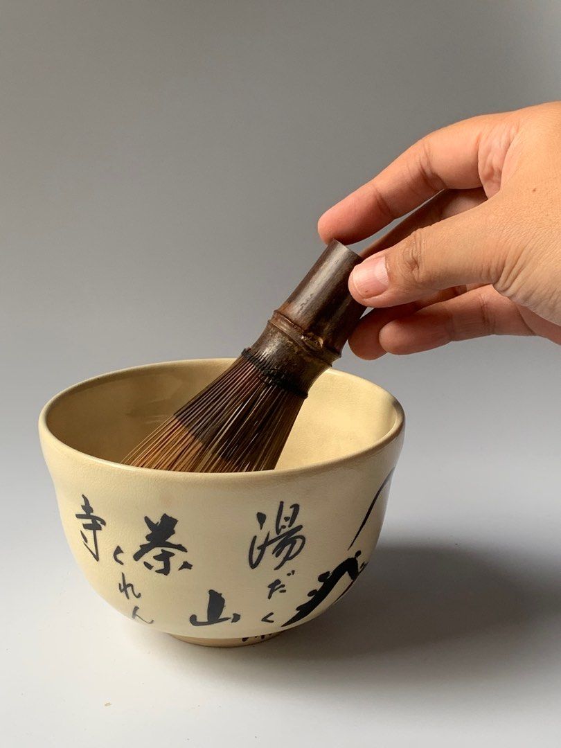 Matcha Bowl Chawan Japanese Calligraphy (Category: Coffee & Tea Tableware) located in Taguig. Submitted by gabagoolz (Listing ID 1406949431, Image 2). Description: -LOCATION: TAGUIG CITY -WE SHIP NATIONWIDE VIA J&T, SAME DAY DELIVERY VIA LALAMOVE OR GRAB. -PLEASE SCROLL THE PHOTOS TO SEE THE MEASUREMENT. -STRICTLY 1 DAY RESERVATION ONLY, FAILURE TO SETTLE THE PAYMENT, WE'LL AWARD IT TO THE 2ND MINER. -PLEASE MANAGE YOUR EXPECTATIONS, SOME OF THE 