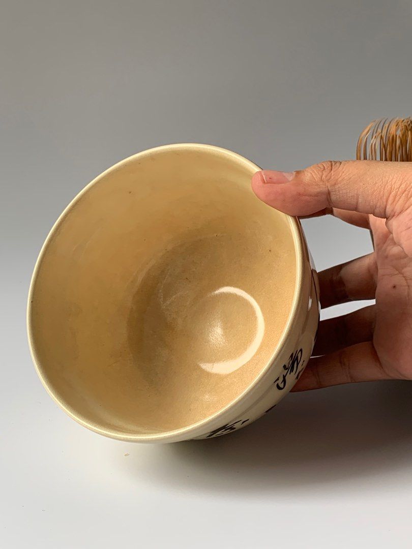 Matcha Bowl Chawan Japanese Calligraphy (Category: Coffee & Tea Tableware) located in Taguig. Submitted by gabagoolz (Listing ID 1406949431, Image 3). Description: -LOCATION: TAGUIG CITY -WE SHIP NATIONWIDE VIA J&T, SAME DAY DELIVERY VIA LALAMOVE OR GRAB. -PLEASE SCROLL THE PHOTOS TO SEE THE MEASUREMENT. -STRICTLY 1 DAY RESERVATION ONLY, FAILURE TO SETTLE THE PAYMENT, WE'LL AWARD IT TO THE 2ND MINER. -PLEASE MANAGE YOUR EXPECTATIONS, SOME OF THE 