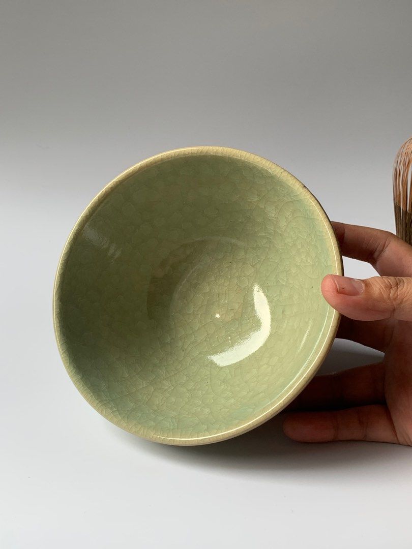 Matcha Bowl Chawan Mint Green celadon (Category: Coffee & Tea Tableware) located in Taguig. Submitted by gabagoolz (Listing ID 1406948416, Image 3). Description: -LOCATION: TAGUIG CITY -WE SHIP NATIONWIDE VIA J&T, SAME DAY DELIVERY VIA LALAMOVE OR GRAB. -PLEASE SCROLL THE PHOTOS TO SEE THE MEASUREMENT. -STRICTLY 1 DAY RESERVATION ONLY, FAILURE TO SETTLE THE PAYMENT, WE'LL AWARD IT TO THE 2ND MINER. -PLEASE MANAGE YOUR EXPECTATIONS, SOME OF THE IT