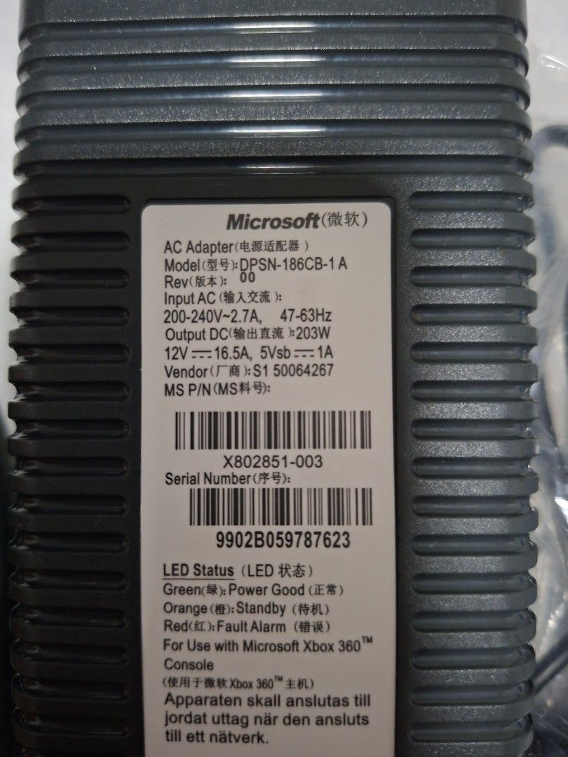 Xbox 360 Power Supply 220V + kinect adapter (Category: Xbox) located in Mexico. Submitted by leebrianibuna (Listing ID 1406968016, Image 3). Description: Power Supply 220v For Xbox 360 Fat Kinect Adaptor kasama na po Rfs: nagkamali ng bili Brand New condition 1.2k J&t and lbc sa malalayo.