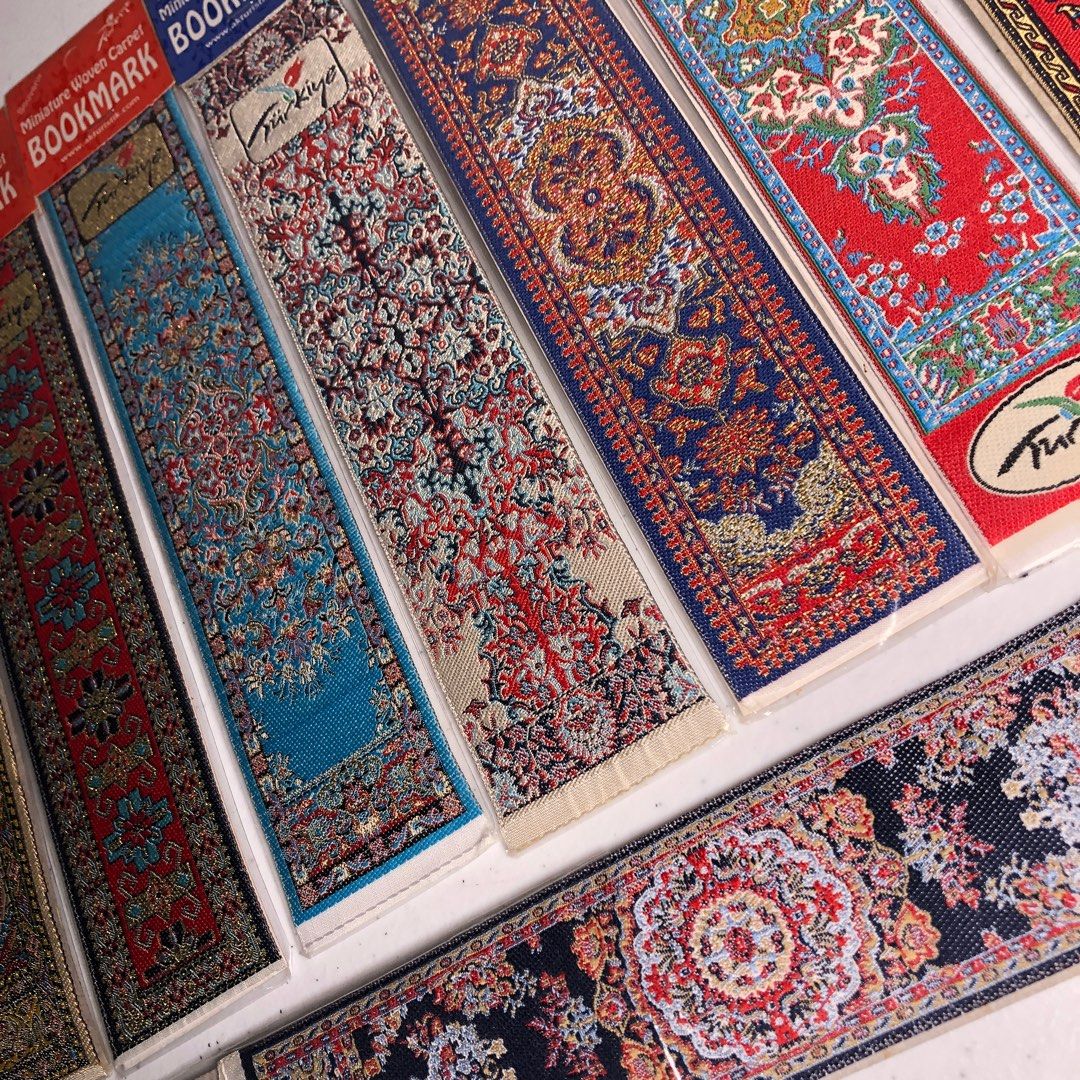 Miniature Woven Carpet Bookmark (Category: Handmade Craft) located in Manila. Submitted by all.dressed.up (Listing ID 1406971027, Image 2). Description: Miniature woven carpet bookmarks Brand new Each bookmark features a unique traditional Turkish carpet design Available in various colors and patterns Packaged in individual cardboard sleeves From Turkey 390.