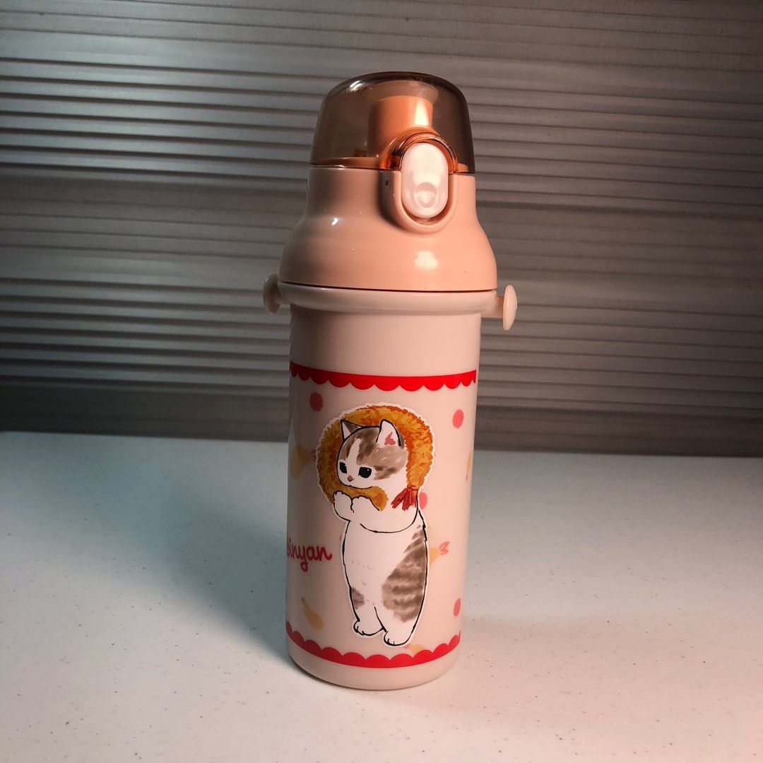 Mofusand Cat Water Bottle (Category: Water Bottles & Tumblers) located in Manila. Submitted by all.dressed.up (Listing ID 1406978095, Image 1). Description: Adorable cat-themed water bottle Brand new Pink and white color scheme Features a secure lid and handle Missing lace 300.