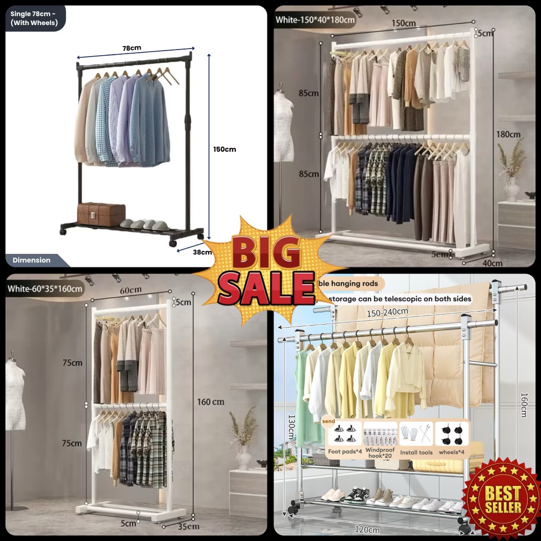 New Cloth Racks Indoor and Outdoor Use 3316, Furniture & Home Living ...