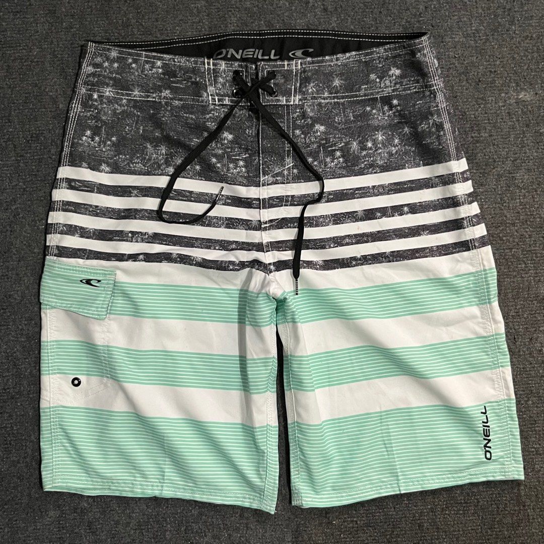 O'Neill Board Shorts Size 32 (Category: Swim Trunks & Board Shorts) located in Dumaguete. Submitted by alphadrip.co (Listing ID 1406952440, Image 1). Description: - O'Neill Board Shorts - Size: 32 - Condition: good - Design: Striped with unique pattern - Features: Side pocket - Meetup: Dumaguete City - Shipping: J&T.