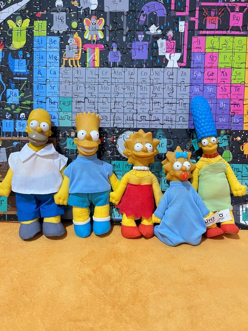 The Simpsons Plush Toy Set (Category: Plushies & Soft Toys) located in Bayombong. Submitted by ariannegay (Listing ID 1406881241, Image 1). Description: Complete set of The Simpsons plush toys! Includes Homer, Bart, Lisa, Maggie, and Marge. All with original tags..