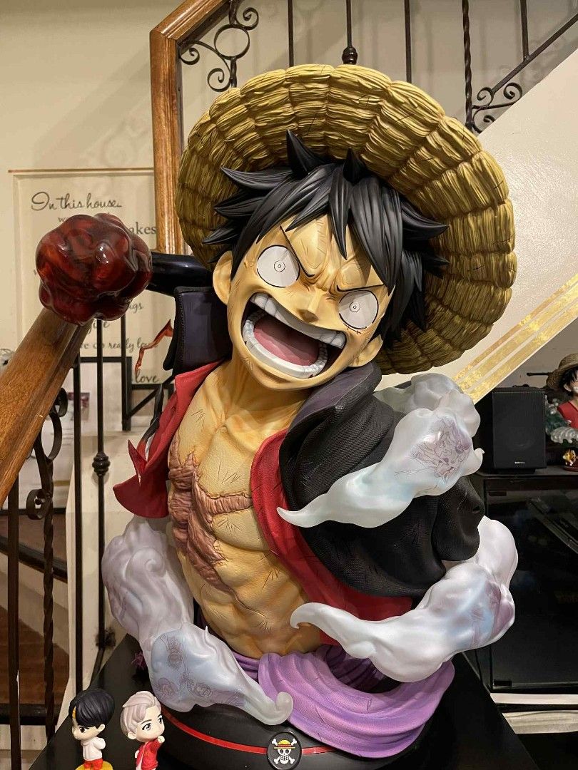 1:1 Bust Tsume Studio - One Piece Luffy Gear 4 Statue (Category: Figurines & Statues) located in Manila. Submitted by besh__ (Listing ID 1402092095, Image 1). Description: 1:1 Bust no issue complete accessories brown box art box ready can do meet ups lalamove delivery pickup pm if interested .