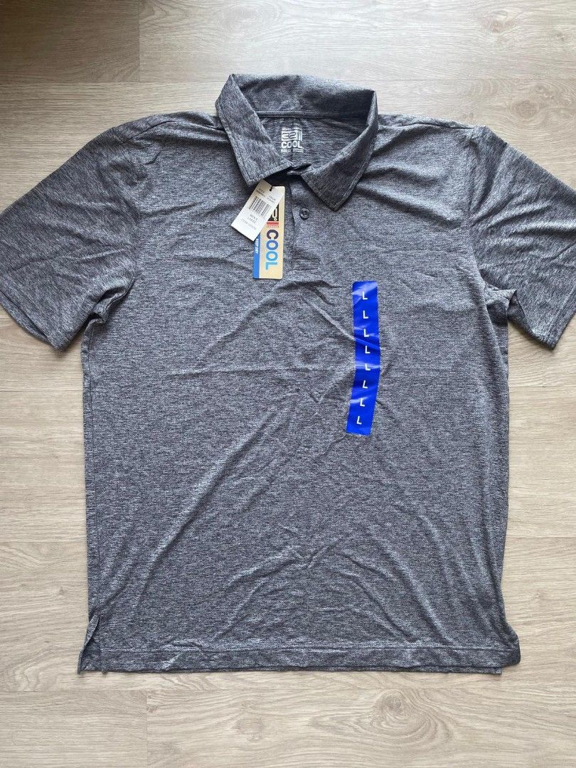 32 Degrees Cool Polo Shirt Gray Size L, Men's Fashion, Tops