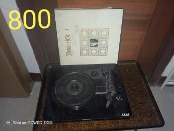 Akai Turntable with Vinyl Record (Category: Other Audio Equipment) located in San Rafael. Submitted by jflshoppe1989 (Listing ID 1401916148, Image 1). Description: - Vintage Akai turntable - Black color - Includes a vinyl record - Record cover included - not tested no charger as is condition - Price: 800 PHP.