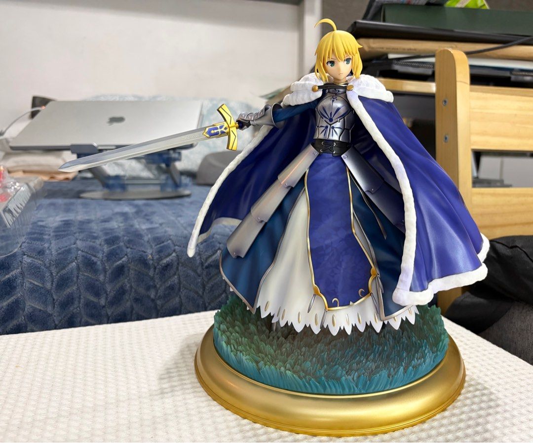 Aniplex Saber Altria Pendragon Deluxe Edition (Category: Figurines & Statues) located in Pasig City. Submitted by carou73654 (Listing ID 1401942844, Image 1). Description: Fate Grand Order Saber Altria Pendragon Deluxe Edition by Aniplex/Stronger DX Edition comes with extra parts (Crown, smiling face, second hand) and LED base. .