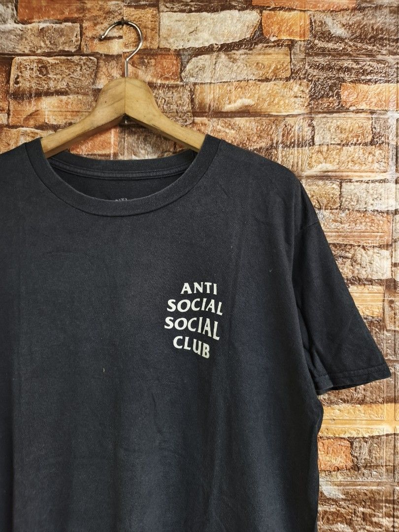 Anti Social Social Club Tee - Size M (Category: Tshirts & Polo Shirts ) located in Davao. Submitted by vndrgd (Listing ID 1402091285, Image 2). Description: Authentic Anti Social Social Club t-shirt in size M. Features the brand's logo on the front and a floral design on the back. Made in the USA from 100% cotton. Measurements: width 20.5", length 27"..
