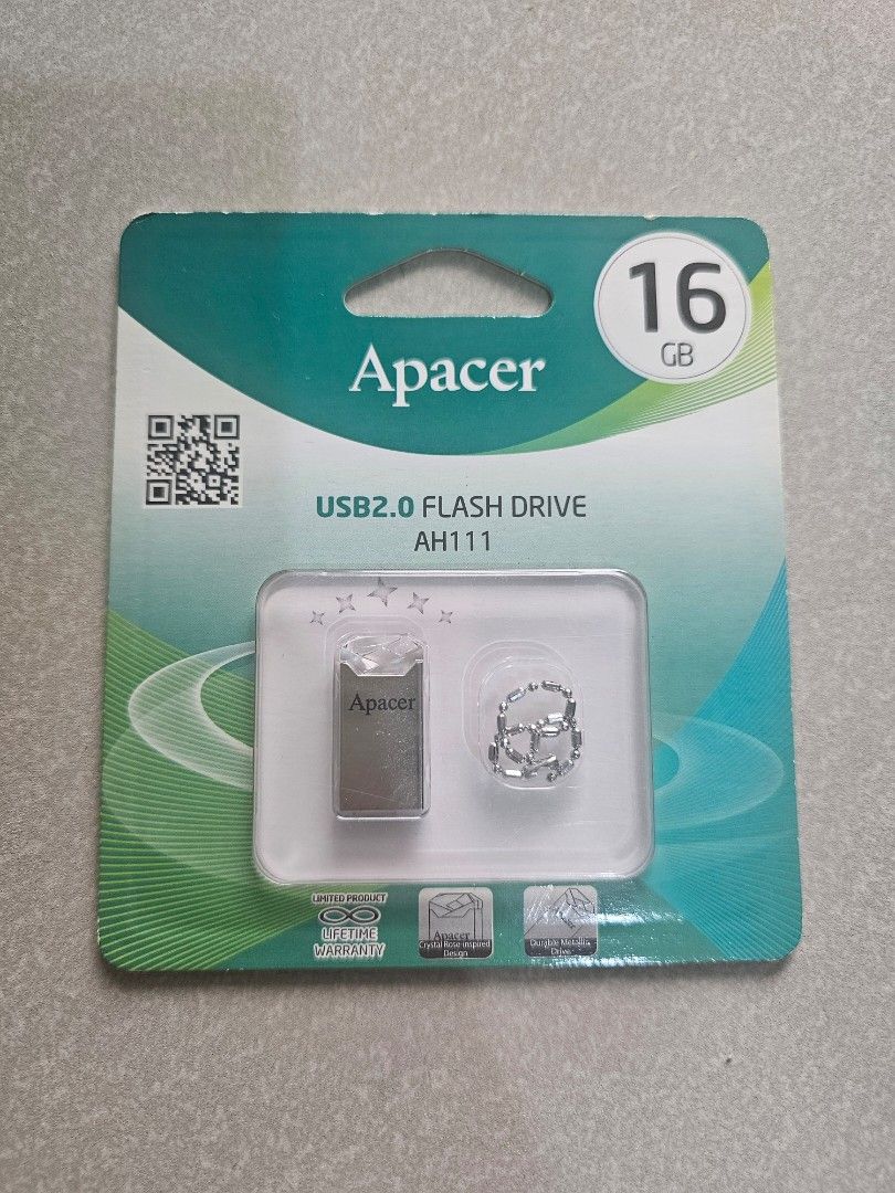 Apacer AH111 USB 2.0 Flash Drive 16GB (Category: Hard Disks & Thumbdrives) located in Pasig City. Submitted by lipstickatbp_ph (Listing ID 1401995628, Image 1). Description: .