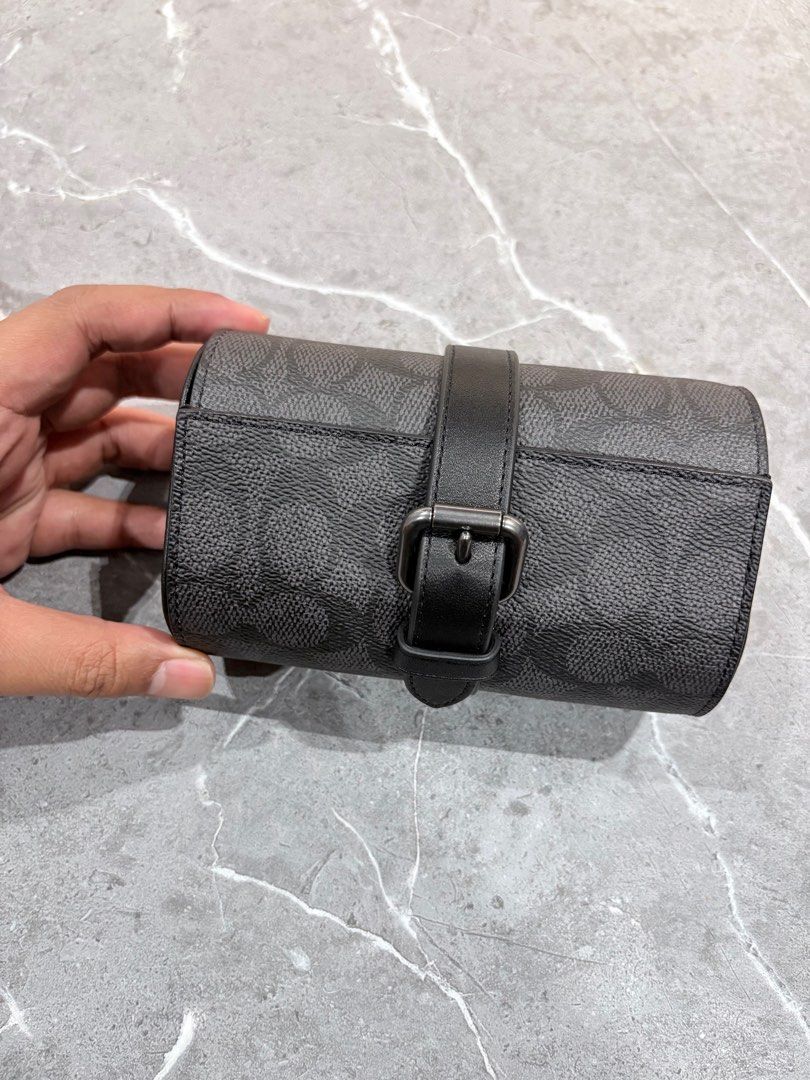 Coach Signature Watch Roll Case, Luxury, Bags Wallets on Carousell