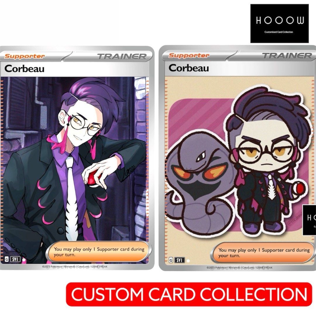 Custom Corbeau Pokemon Trainer Card, Hobbies & Toys, Toys & Games on  Carousell