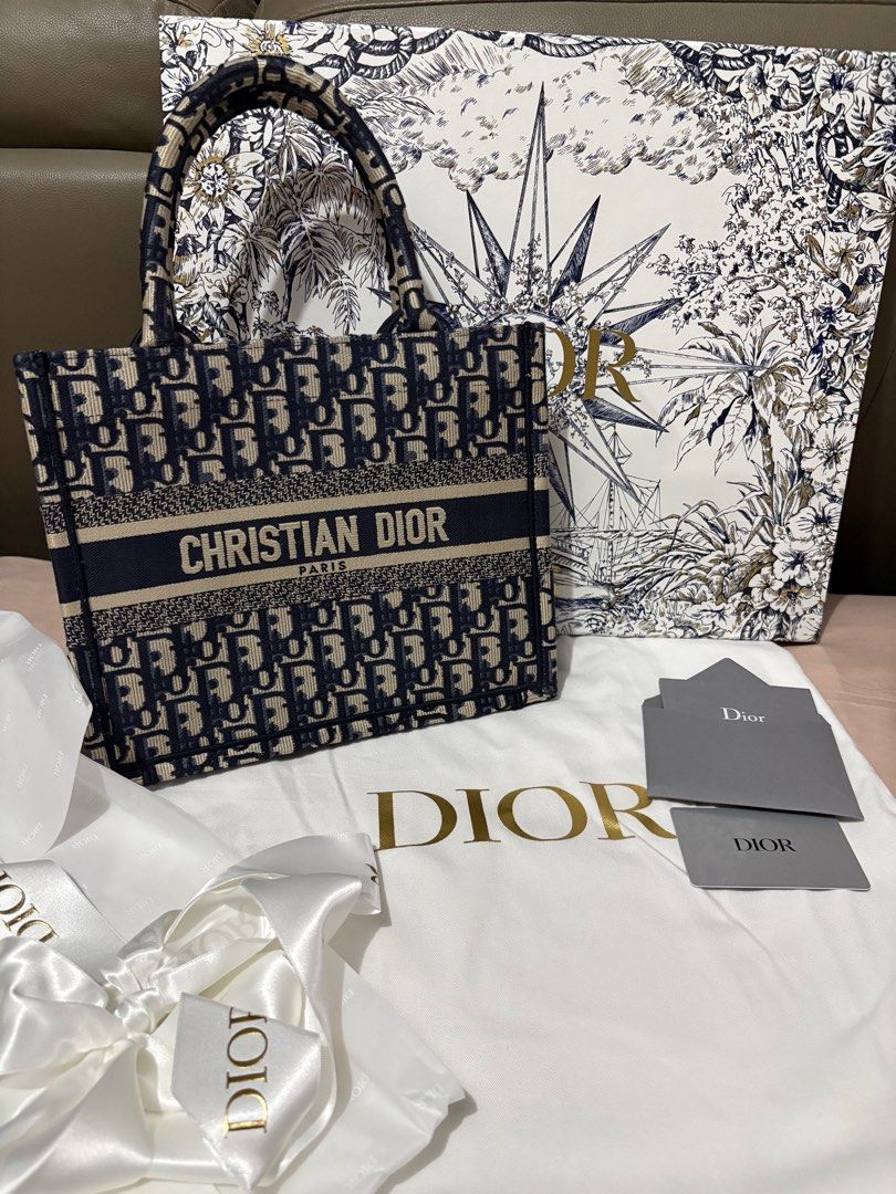 Dior Book Tote Bag Small (Category: Luxury Bags & Wallets) located in Quezon City. Submitted by ejay75 (Listing ID 1401924516, Image 1). Description: Complete inclusion Authentic, bought sa Germany 2023 Unused and properly kept What you see is what you get.