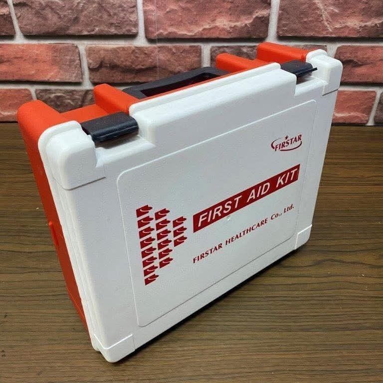 Firstar First Aid Kit (Category: Medical Supplies & Tools) located in Manila. Submitted by yzlshop (Listing ID 1402097619, Image 1). Description: Complete First Aid Kit from Firstar Healthcare. Includes a variety of medical supplies such as bandages, gauze, tape, antiseptic wipes, and more. The kit comes in a sturdy, easy-to-carry case. Perfect for home, office, or travel use. Contains essential items for treating minor injuries and providing bas