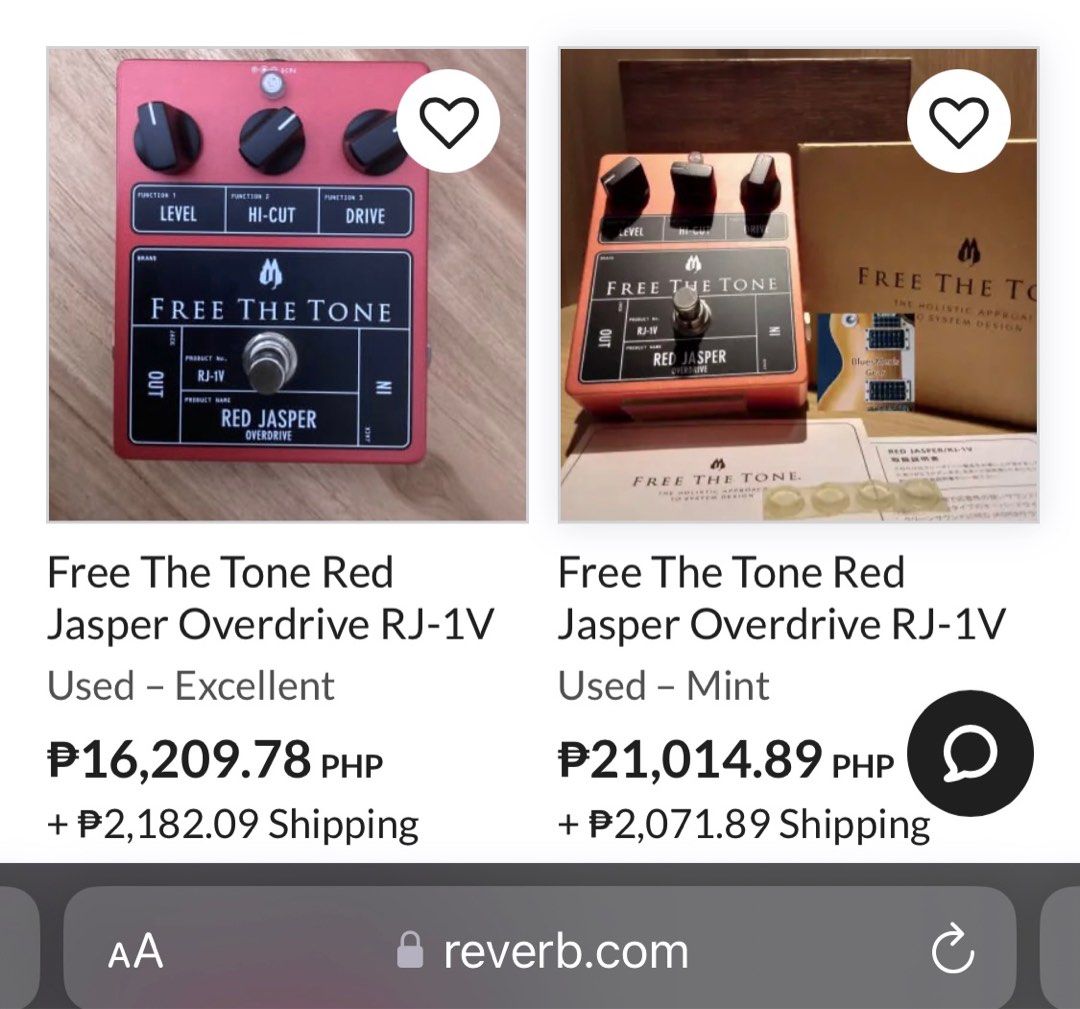 Free The Tone | Red Jasper | Final Booster | MS SOV Overdrive (Category: Musical Instruments) located in Makati City. Submitted by robma_ (Listing ID 1358593096, Image 2). Description: Free The Tone Red Jasper Overdrive RJ-1V Japan’s popular Discontinued pedal that’s made from parts difficult to obtain Vintage tube amp Tones + dynamics Pristine condition complete w/ box & candies P18,000 Final Booster Clean dynamic Full-range boost Strong Clear S