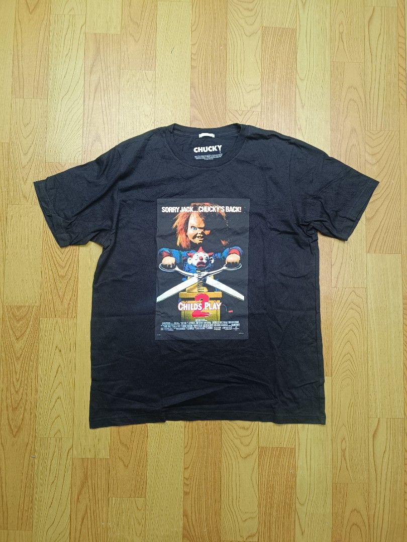 GU Chucky Child's Play 2 Graphic Tee (Category: Tshirts & Polo Shirts ) located in General Santos City (Dadiangas). Submitted by pete_joh (Listing ID 1401913147, Image 1). Description: -Chucky Child's Play 2 Graphic Tee by GU -Like new condition -XL on tag | W22" L28" Best dit on Large.