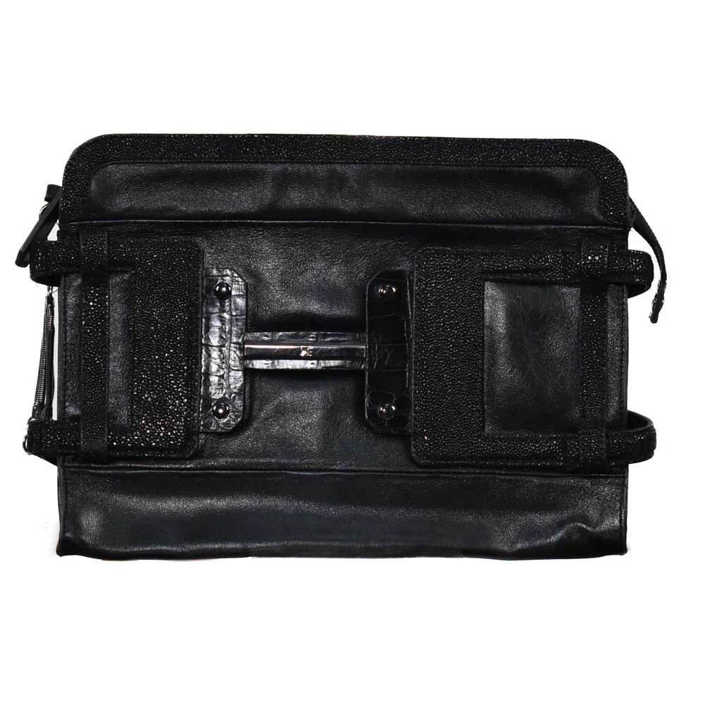 Halston Heritage Large Clutch Bag Black Leather (Category: Luxury Bags & Wallets) located in Makati City. Submitted by goodwearph (Listing ID 1401929475, Image 2). Description: Description: *Large Clutch Bag *Black *Leather Condition: *8/10 *Barely Used *Handbags and accessories may show slight signs of wear such as lightly worn corners or creased leather. Measurements: *H 9" x W 12" x D 0.5" Item Number: *GWL531025001 Other Information: *Without
