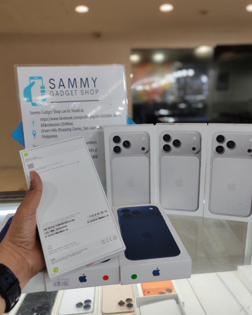 Iphone 17Promax 256 hk (Category: iPhone 17 Series) located in Quezon City. Submitted by ronalynac40976 (Listing ID 1401929256, Image 2). Description: Iphone 17promax 256 👉 82,000 512 👉 96,000 1TB 👉 112,000 2TB 👉 133,000 Brand new /Sealed /Warranty 1 year Pick up store in greenhills We accept swap/trade in We accept creditcard We accept skyro/ggives Dm or call for fast transaction 09279500069/09425544556 Located @ Aquarium area stall no. Y-40