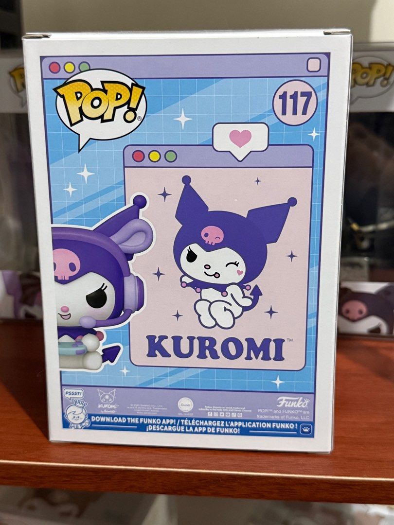 Kuromi Funko Pop 117 (Category: Designer & Blind Box Toys) located in Binan City. Submitted by eeaiaa (Listing ID 1402063407, Image 2). Description: Gamer Kuromi Kuromi 117 - New and hasn’t been opened - Mint condition Add ₱75 for BOSS Protector Price negotiable Dm for inquiries .