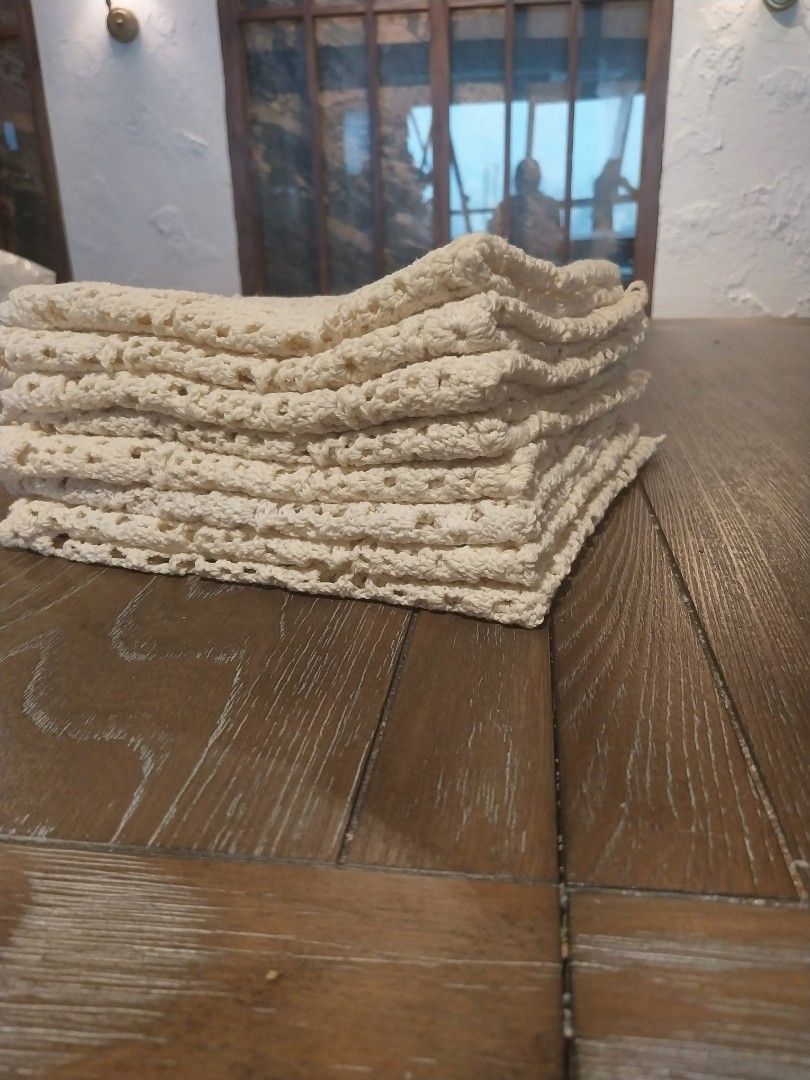Lace Placemat Doilies (Category: Table Linen & Textiles) located in Manila. Submitted by juiceboxtrove (Listing ID 1402022469, Image 3). Description: DIAMETER 450mm -beige crochet placemat doilies -8 pcs/1 set = PHP2000 -1pc = PHP280.