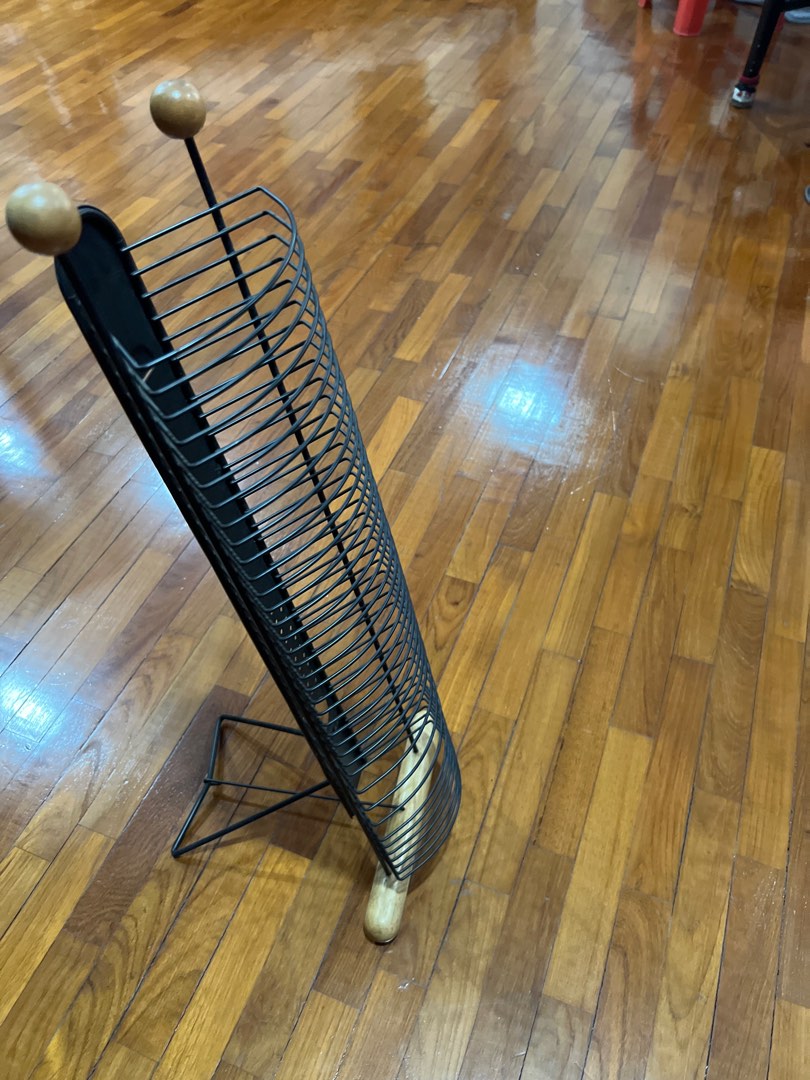 Metal CD Rack with Wooden Accents, Furniture & Home Living, Furniture ...