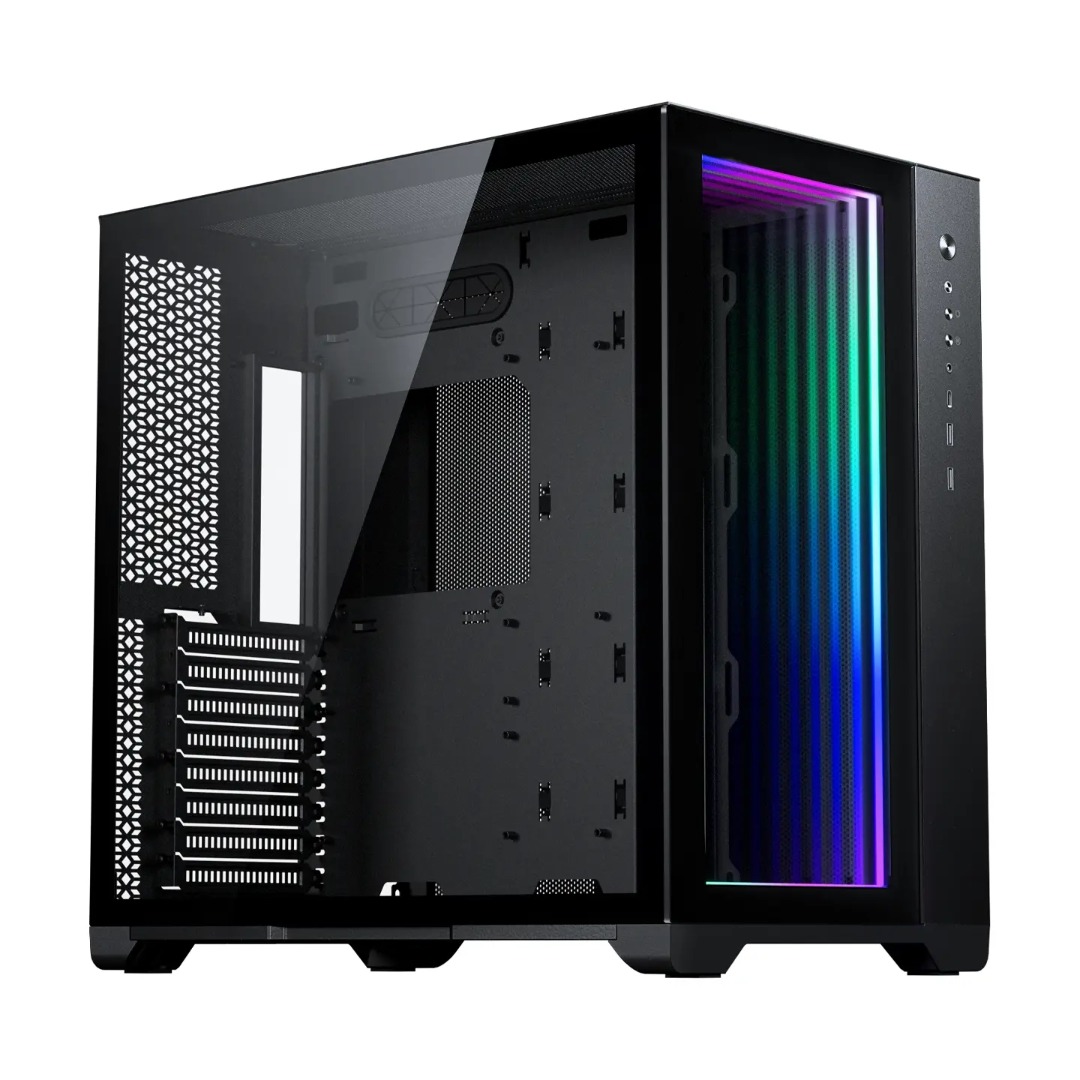 M.G. NEO Qube 2 Infinity Mirror ATX Tempered Glass Case, DRGB, Black MG ...
