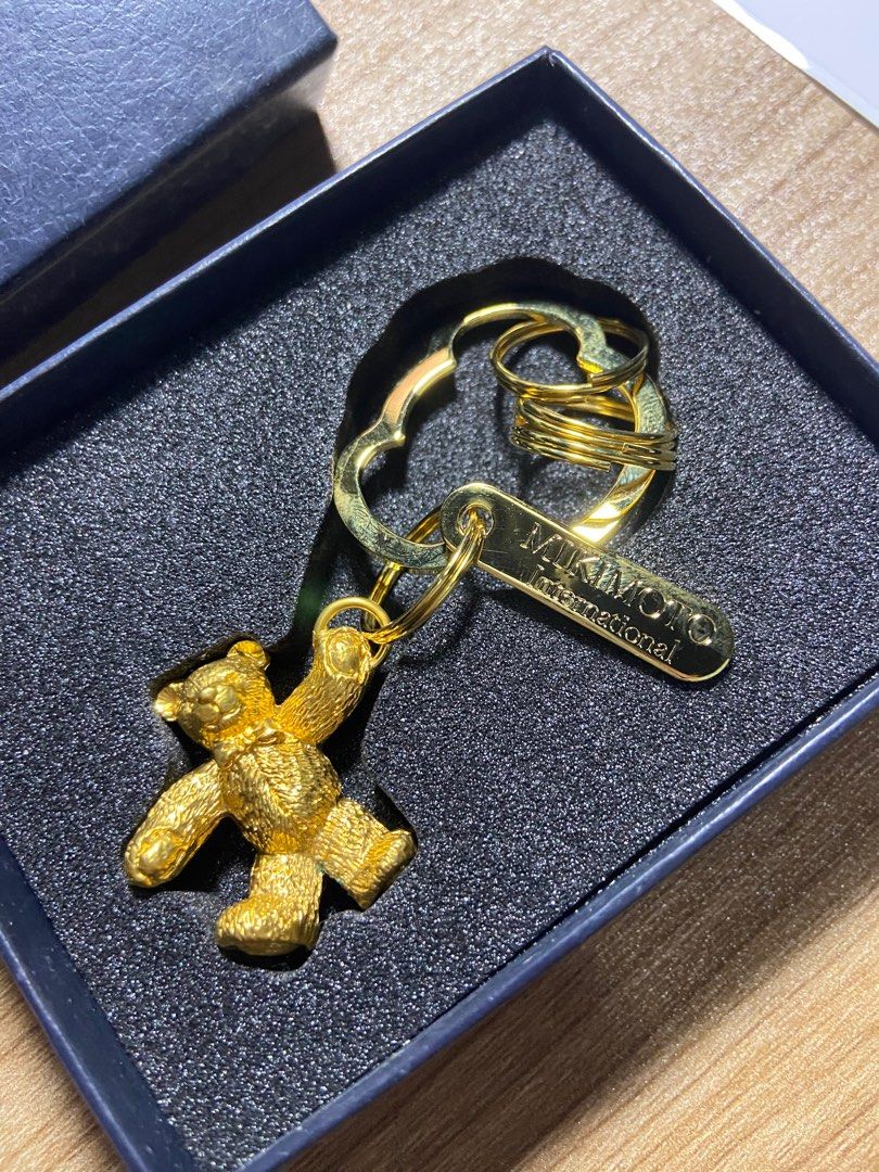 MIKIMOTO Teddy Bear Gold-tone Keychain (Category: Accessory Holder, Box & Organizers) located in Marilao. Submitted by gi_yan (Listing ID 1401931138, Image 1). Description: Brand New kept in box for a while. Received as a present. .
