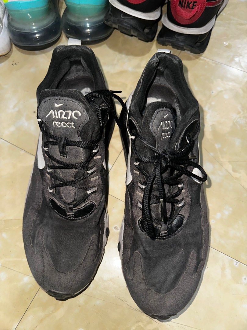 Nike Air Max 270 React Black (Category: Sneakers) located in Las Pinas. Submitted by pix_luna (Listing ID 1402023672, Image 3). Description: Please check photo for accurate size!! Selling my uncle’s shoes to raise funds for his medical needs. He’s been an OFW in Saudi Arabia for 10 years and is now bedridden after a stroke. These shoes came from Saudi — every purchase means a lot to us to support his treatment . 🙏💙 #WalkForHope #ShoesWithASacri