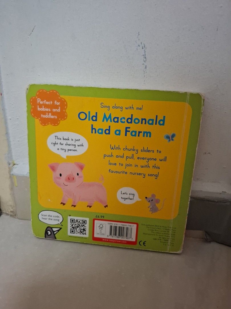 Old MacDonald Had a Farm Sing-Along Book, Hobbies & Toys, Books ...