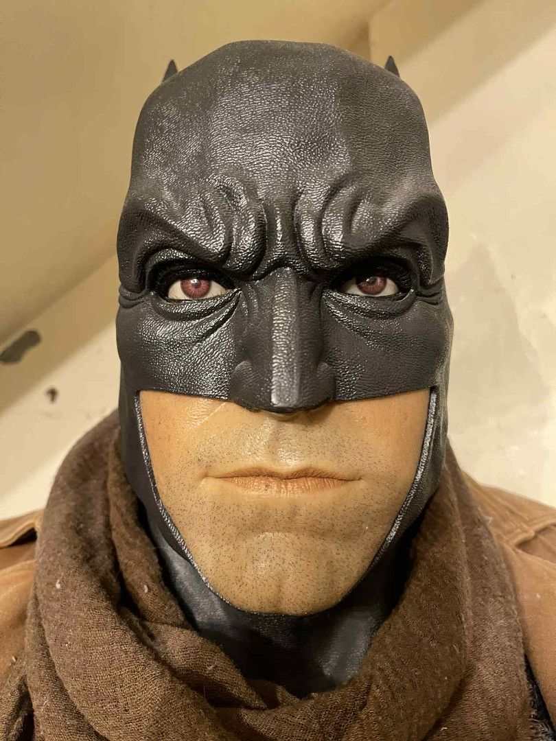 Queen Studios Batman 1:1 Bust (Category: Figurines & Statues) located in Manila. Submitted by besh__ (Listing ID 1402092133, Image 3). Description: - Queen Studios Batman bust - Features a realistic Batman likeness - Includes cowl, scarf, and jacket details - Mounted on a base with a grim reaper figure - Comes with a certificate of authenticity - A must-have collectible for Batman fans.