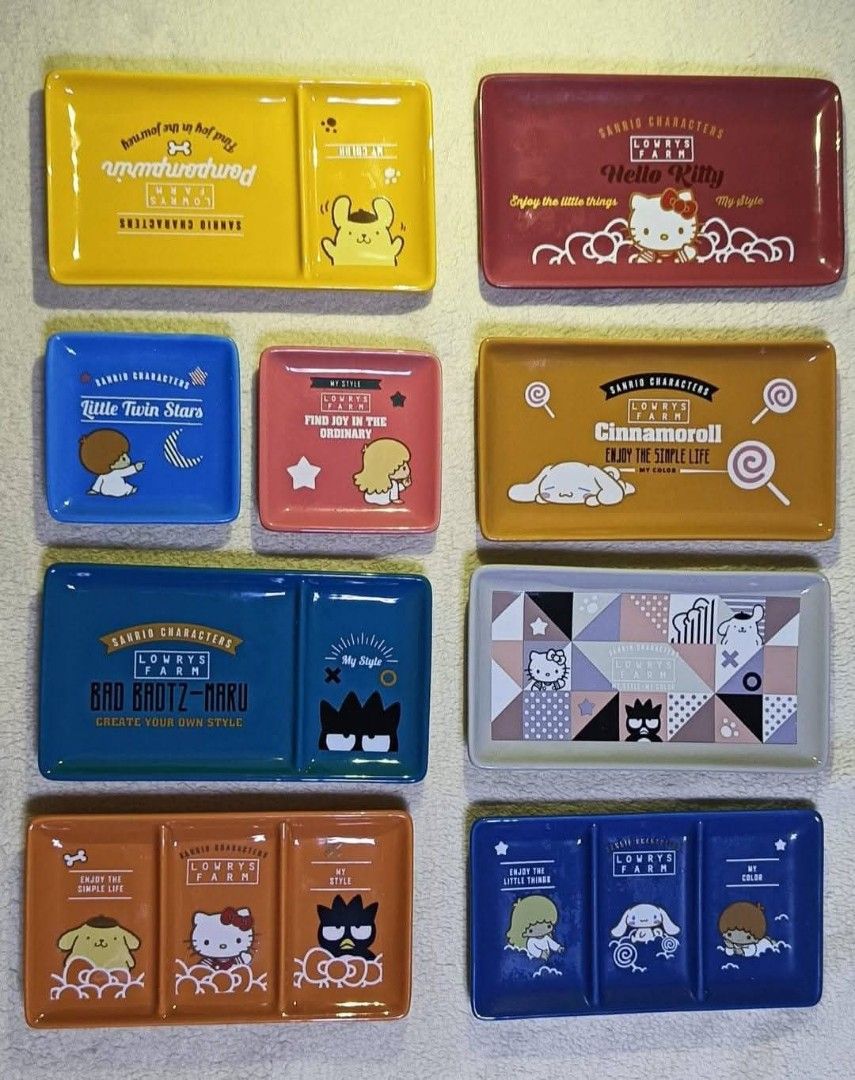 Sanrio Characters Lowrys Farm Ceramic Trays (Category: Other Kitchenware & Tableware) located in Baguio. Submitted by boxmania (Listing ID 1401948645, Image 1). Description: new ceramic for take all From HK Ukay Box/ JapSur/Auc What you see is what you get No return, no exchange (random item po nakukuha ng seller sa box) Seller Location: Baguio City MOD: Flash MOP: GCash Shipping fee will be charged to the buyer. Payment first before shipping. .
