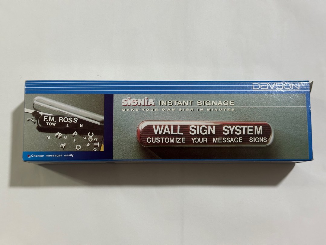 Signia Instant Signage Wall Sign System, Furniture & Home Living, Home ...