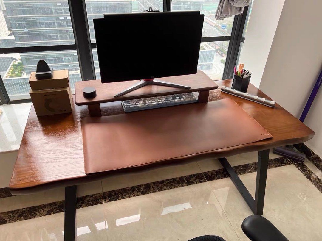 Solid Walnut Desk Riser (Solid Wood) (Category: Shelves, Cabinets & Racks) located in Singapore. Submitted by jakeliu01 (Listing ID 1401911445, Image 2). Description: Free delivery included 100cm length 25cm width 8-10cm height.