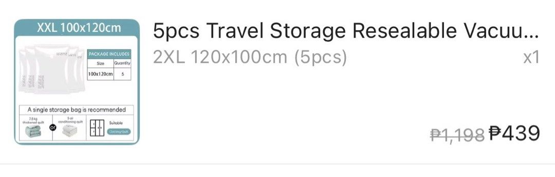 Storage Bag (Category: Storage Boxes & Baskets) located in Manila. Submitted by clothingbyarnie (Listing ID 1401991289, Image 2). Description: yung 1 pc. pinagpraktisan lang, pasay loc. 300 take all !!!NO PUMP included!!!.
